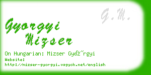 gyorgyi mizser business card